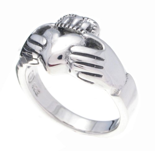 Sterling Silver High Polish Claddagh Style Ring
