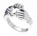 SilverBin Sterling Silver High Polish Claddagh Style Ring