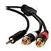 Audtek 3.5mm to RCA Stereo Audio Cable 6 ft.