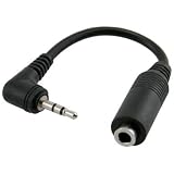 2.5mm (Male) To 3.5mm (Female) Stereo Audio Jack Adapter