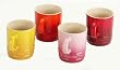Le Creuset Stoneware Bloom Collection 100 ml Espresso Mug, Set x 4