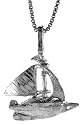 Sterling Silver 5/8" (17mm) Sailboat Pendant
