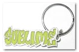 Sublime Green Metal Key Chain