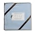 SwaddleDesigns Ultimate Receiving Blanket  - Solid Pastel - Pastel Blue with Chocolate Brown Trim