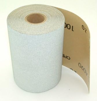 Stick-on PSA Sandpaper Roll, 4.5" Wide, 10 Yds. Long, 100 Grit.