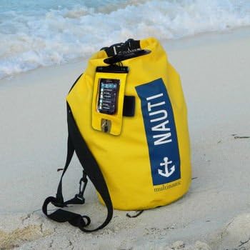 Dry Bag Kit - Yellow Duffle & Waterproof Cell Phone Case 100% Waterproof, Protects Valuables From Water, Sand, Dust and Snow, Dry Bag Capacity: 20 Liters