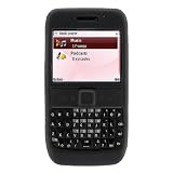 Black Rubber Soft Silicone Skin Cover Case for Nokia E63 Cell Phone