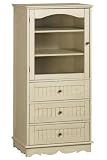 French Country Media Cabinet 50hx24w Dist Ant. White