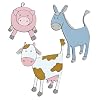 Decofun The Farm Foam Element Wall Stickers