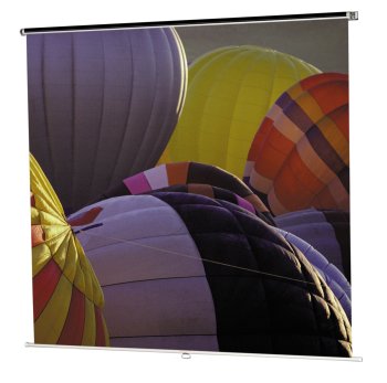 Da-Lite Class-Mate Classroom Manual Wall or Ceiling Mounted Projection Screen, 70 x 70, Matte White Surface.
