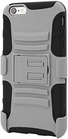 iPhone 6s Plus Case / iPhone 6 Plus Case (Gray), CellJoy® [Future Armor] Hybrid Dual Protection Holster **Kickstand** [Belt Clip Holster Combo] - Rugged Case for iPhone 6s/6 Plus 5.5 inch