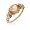 Eve's Addiction Tessa's Champagne & Diamond CZ Gold Ring, 5