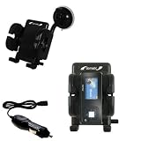 Sandisk Sansa c240 1GB Flexible Auto Windshield Holder with Car Charger - Uses Gomadic TipExchange