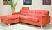 NEW 2PCS MICROFIBER MODERN SECTIONAL SOFA SET, ITEM#4138-BROWN