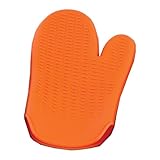 Lekue Silicone Super Flexible Oven Mitt, Tangerine