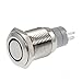 uxcell Angel Eye Blue Led 16mm 12V stainless Steel Round Momentary Push Button Switch