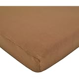 American Baby Company 100% Supreme Cotton Jersey Knit Fitted Portable/Crib Sheet, Chocolate
