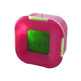 Red cube digital design alarm clock