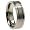 Titanium Ring combination of matte finish & high polish. Comfort fit. 7mm. Size 9