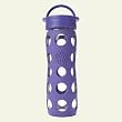 Lifefactory 16 Ounce Glass Beverage Bottle Royal Purple