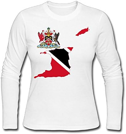 Fanlig Women's Trinidad And Tobago Long Sleeve Crew Neck Christmas Gifts T-shirts
