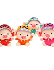 Toy: LightningStore Adorable Cute Pigs Wearings Hats Red Orange Green Pink Doll Stuffed Animal Plush Toys Plushie Childrens Gifts Animals - LightningStore