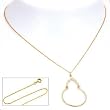 Ribbon Charm Holder 34mm & 18" Chain 14k Gold