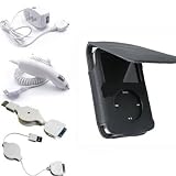 Countour Carrying Case for Apple Ipod Classic 80g 160g Ipod Classic 80gb Ipod Classic 160gb + Car Charger + Travel Charger + Retractable Data Cable for Apple Ipod Classic