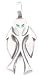 Neon Green Eyes Alien Pewter Pendant Necklace