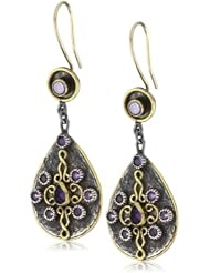 Stella Flame "Byzantia" Amethyst and Blue Topaz Earrings