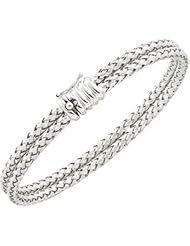 7.25 Inch 14K White Gold Basket Weave Chain