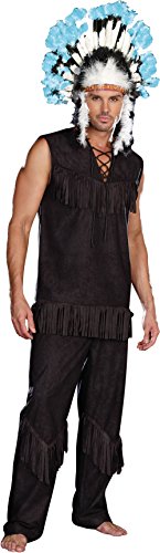 Dreamgirl Men's Chief Wansum Tail Costume, Black, Large