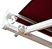 Outsunny 8' x 7' Patio Manual Retractable Sun Shade Awning - Red