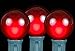 Novelty Lights Incandescent G50 Globe Replacement Bulbs - Outdoor Individual Bulbs for Events, Holiday Parties, Patios, and More - E17/C9 Intermediate Base, 7 Watt Lights (Red, 25 Pack)