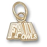 Florida Atlantic Univ Fau Owls 1/4 Pendant (10kt)