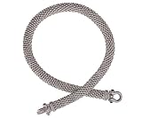 14K White Gold Fancy Woven Necklace
