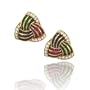 Emerald, Sapphire and Ruby Diamond Earrings