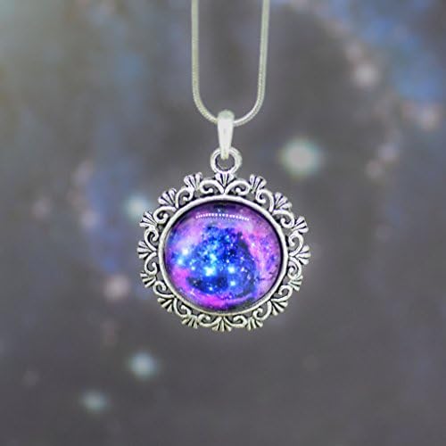 Galaxy Necklace Galactic Pendant Necklaces With Snake Chain