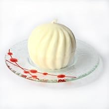 Luxury Glass Candle Plate Red & Natural White Candle Set