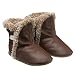 Robeez * Brown * Booties Soft Sole Baby Shoes 12-18 months