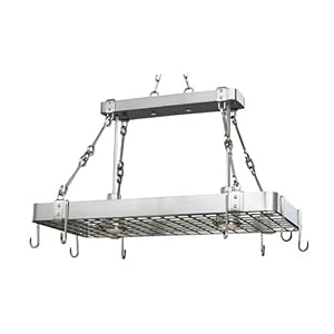 Modern 2-Light Pot Rack - Satin Nickel by