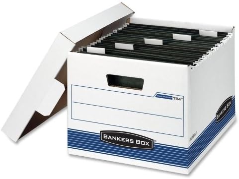 Wholesale CASE of 10 - Fellowes Bankers Box Hang 'N' Stor Storage Boxes-Storage Boxes,Letter,12-1/4"x15"x9-3/4",4/CT,WE/BE