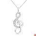 1/6ctw Diamond Musical Note Pendant (GH/I1-I2) in 14k White Gold