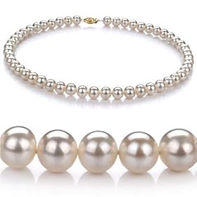 White 7-8mm AA Freshwater Pearl Necklace 18 inch Princess Length