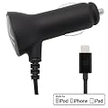 4ft Coil Lightning Connector Car Charger for iPhone 5