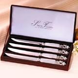 ACORN FRUIT KNIVES - SET OF 4 SILVER PLATED ACORN DESIGN FRUIT KNIVES