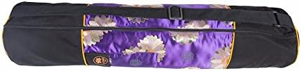 Purple Silk Brocade Yoga Mat Bag - The Padma Collection by Kathmandu Yogi