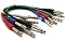 Patch Leads: 6 x 25cm long Patch Cables for Effects Pedals with Straight Jacks