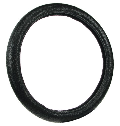 Type S SW02049-6 Steering Wheel Cover, Faux Leather Braid, Black
