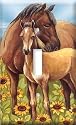 Horses in Sunflowers Switch Plate - Single Toggle